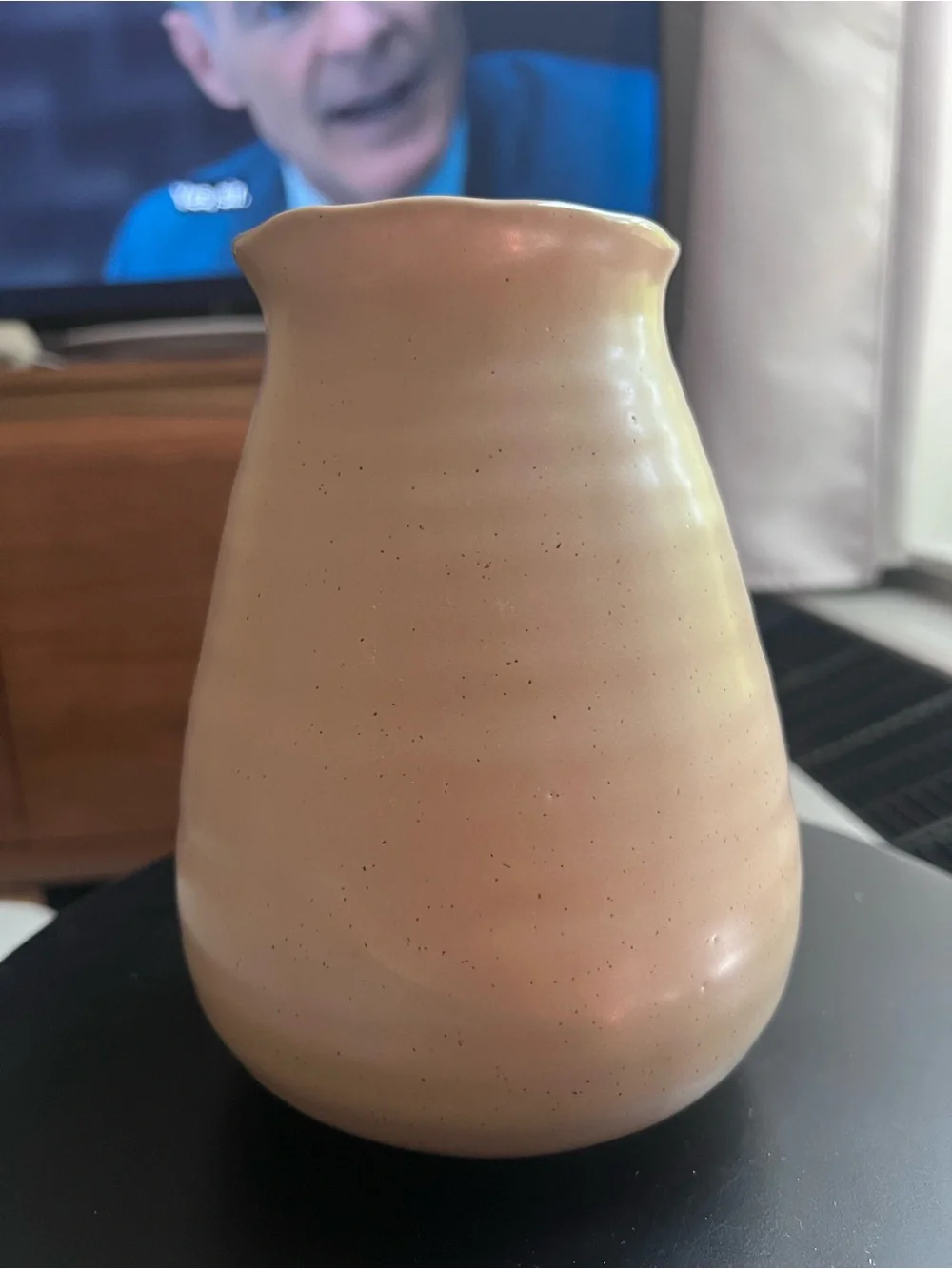 Meringue Ceramic Vase distributed by UrbanStems 7.25”